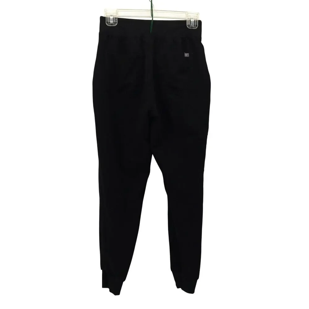 FIGS Zamora Jogger Scrub Pant Black Grey Small Petite Nursing S/P Healthcare